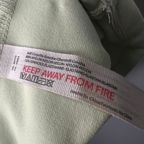 Free People Color Block Green Cream Active Mini Dress XL - Picture 5 of 8